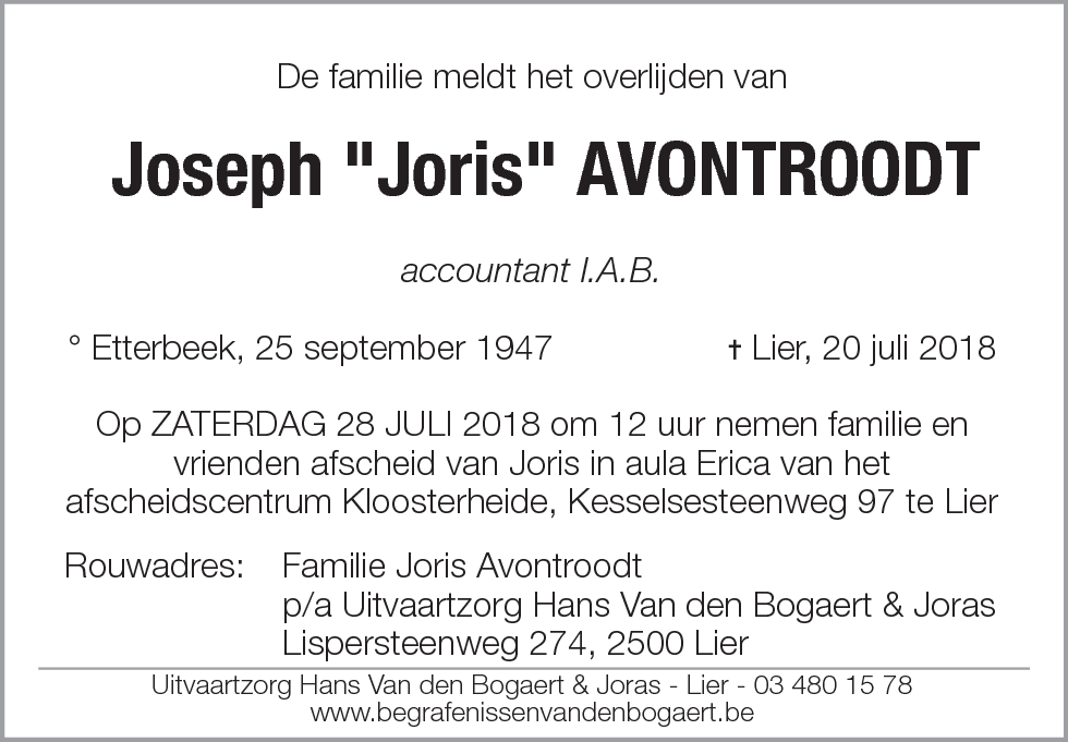 Joseph Avontroodt