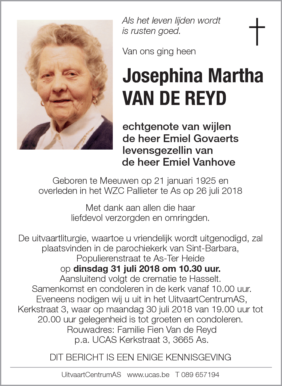 Josephina Martha Van de Reyd