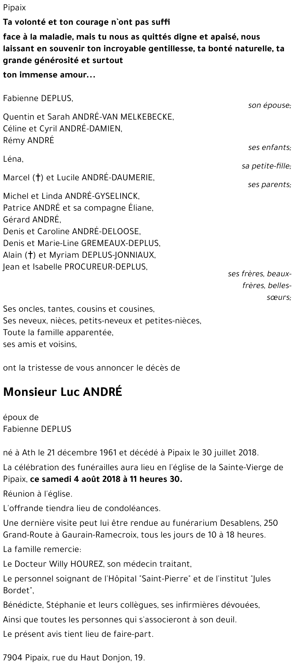 Luc ANDRÉ