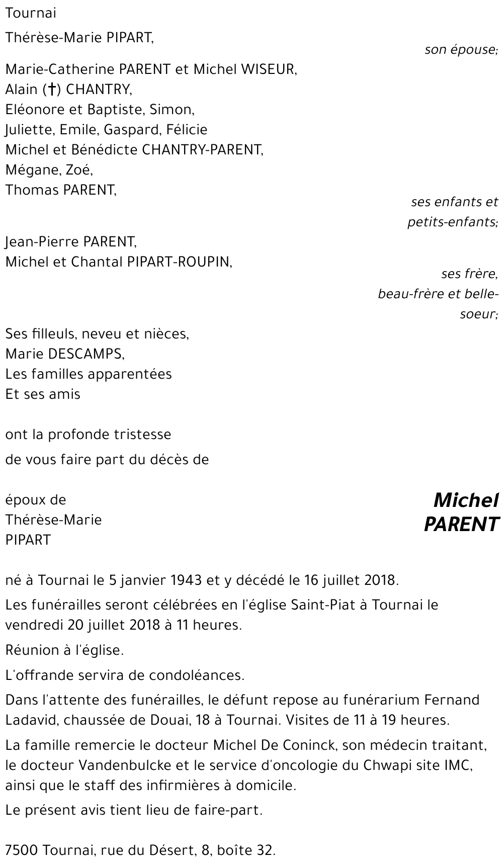 Michel PARENT