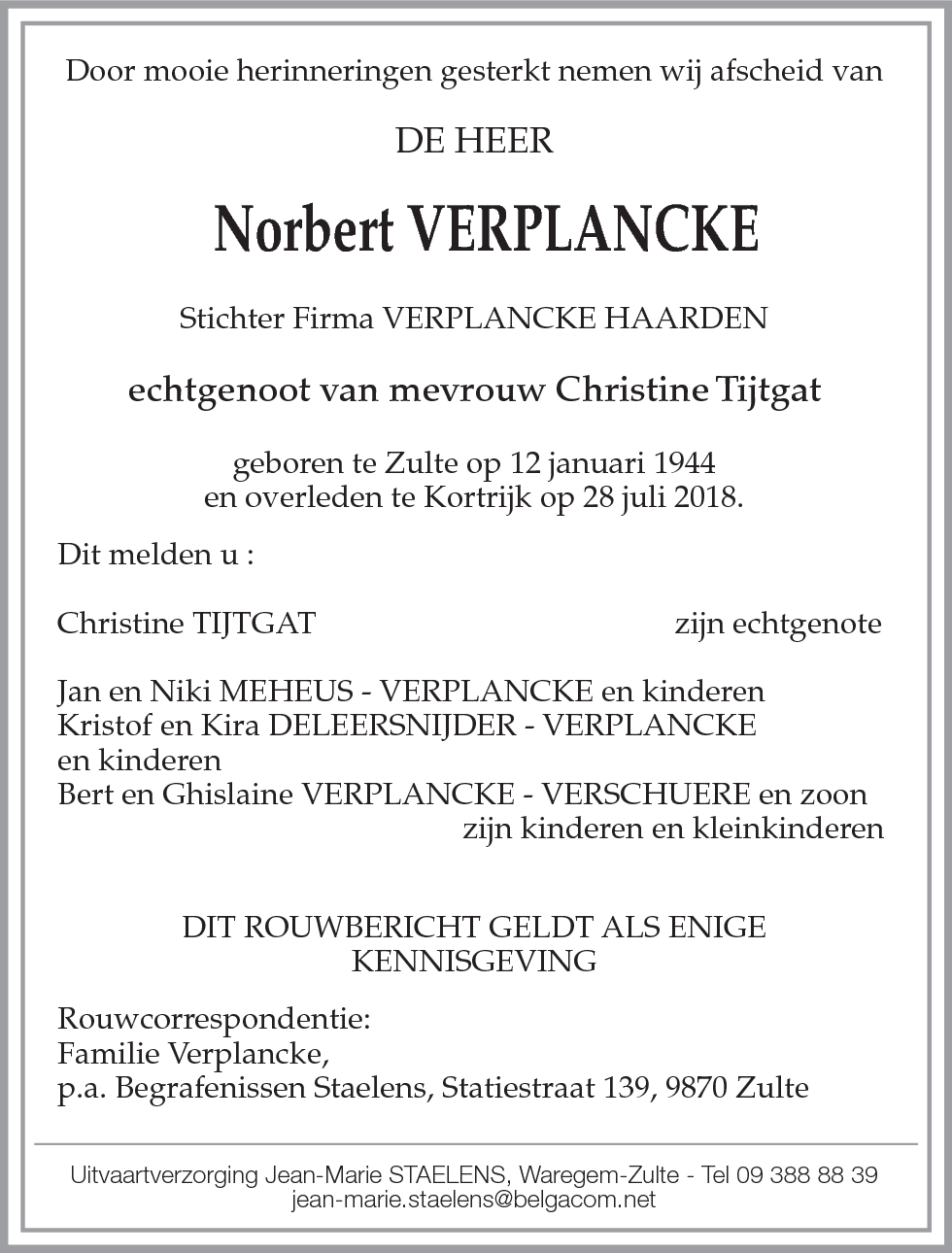 Norbert VERPLANCKE