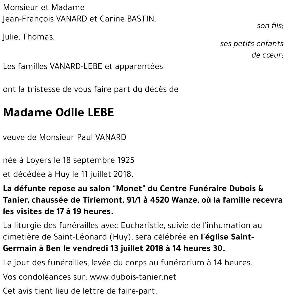 Odile LEBE