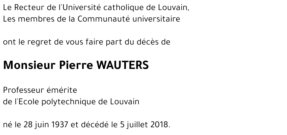 Pierre WAUTERS