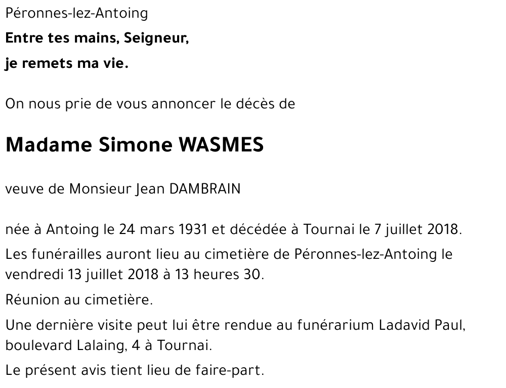Simone WASMES