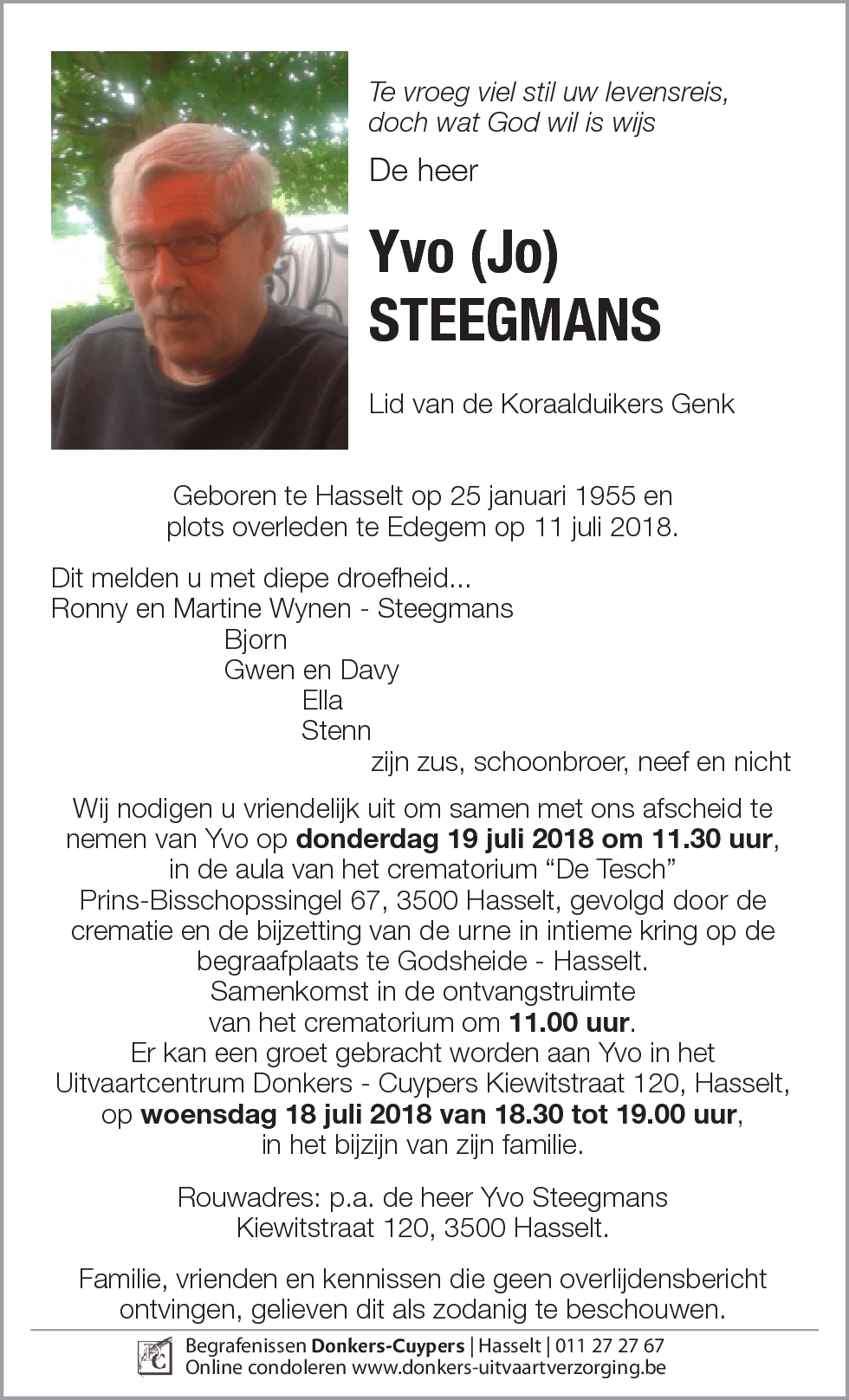 Yvo (Jo) Steegmans