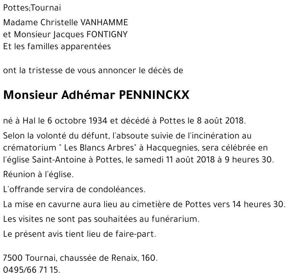 Adhémar PENNINCKX
