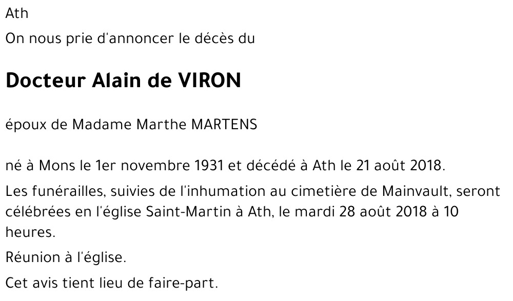 Alain DE VIRON