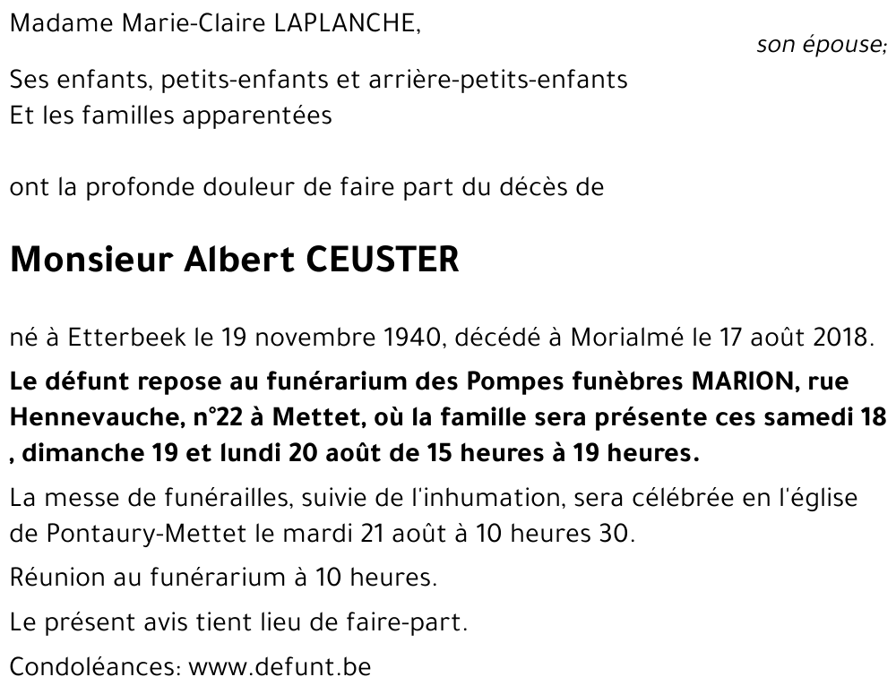 Albert CEUSTER
