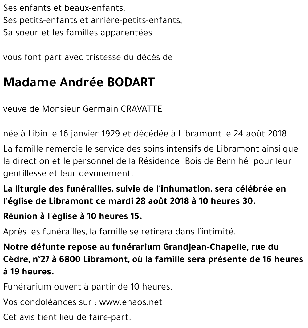 Andrée BODART