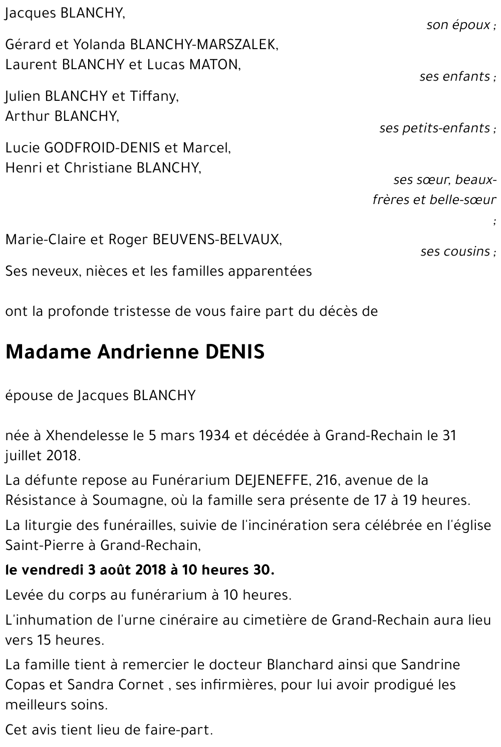 Andrienne DENIS