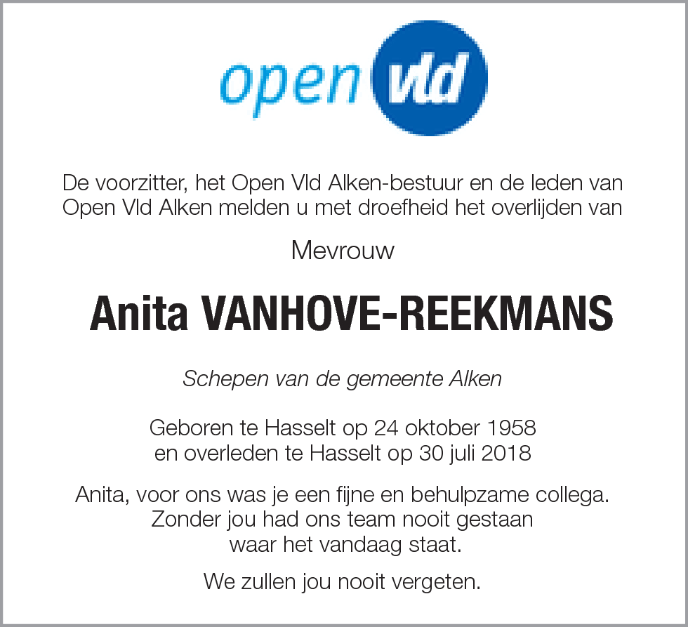 Anita Vanhove-Reekmans