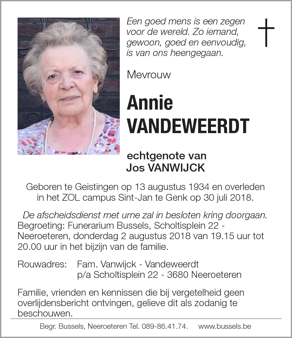 Annie VANDEWEERDT
