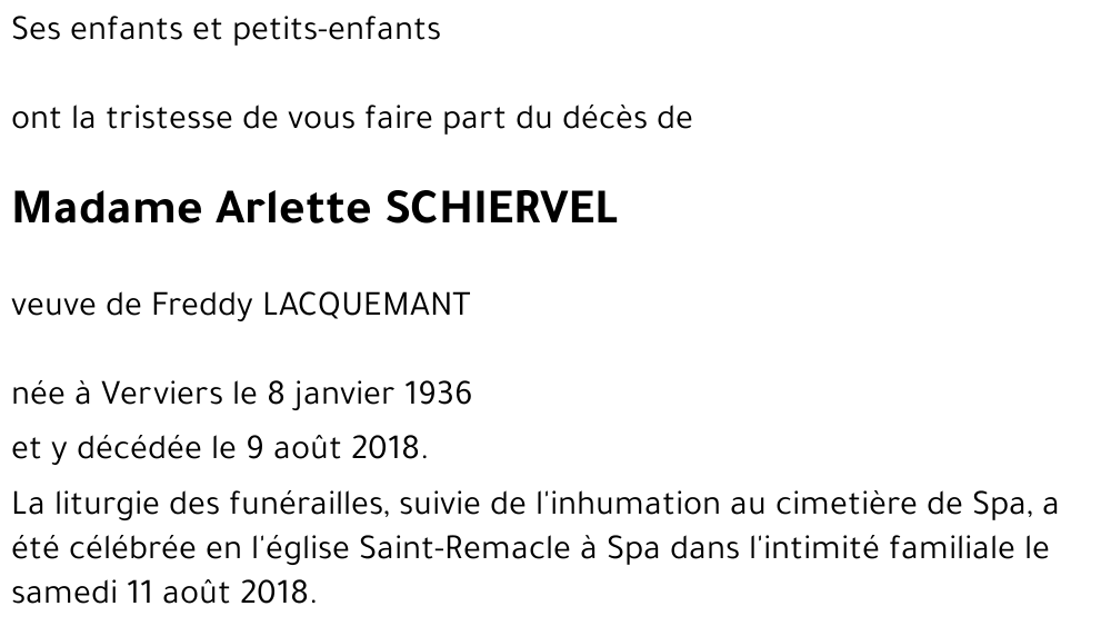 Arlette SCHIERVEL