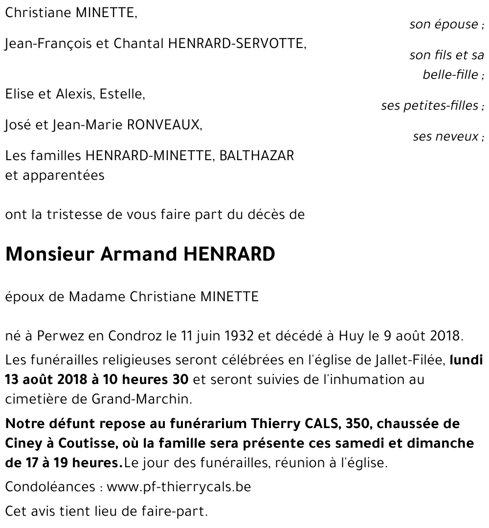 Armand HENRARD