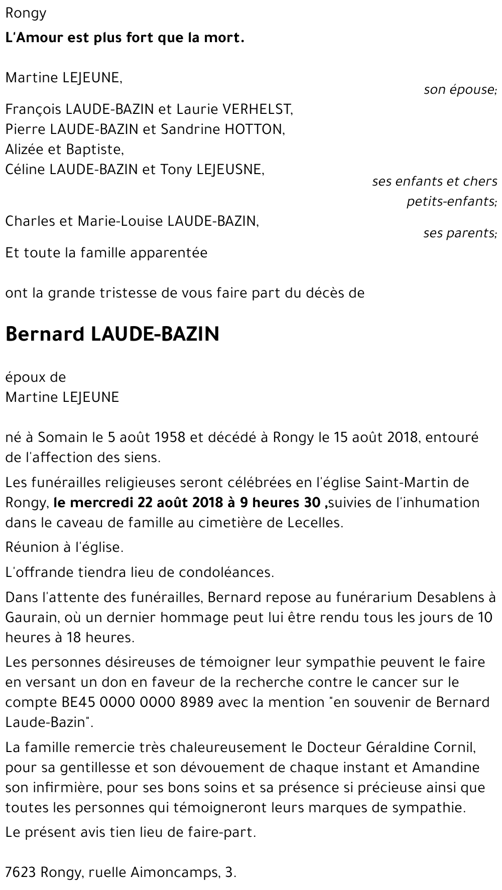 Bernard LAUDE-BAZIN