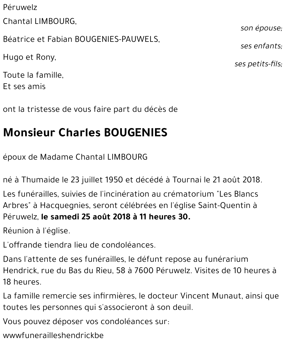 Charles BOUGENIES
