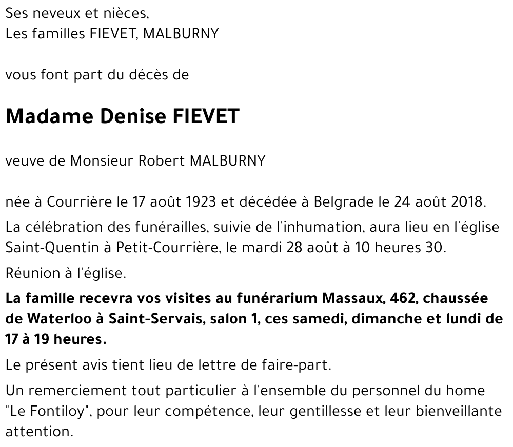 Denise FIEVET