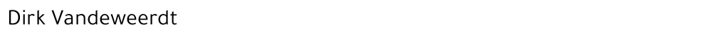 Dirk Vandeweerdt