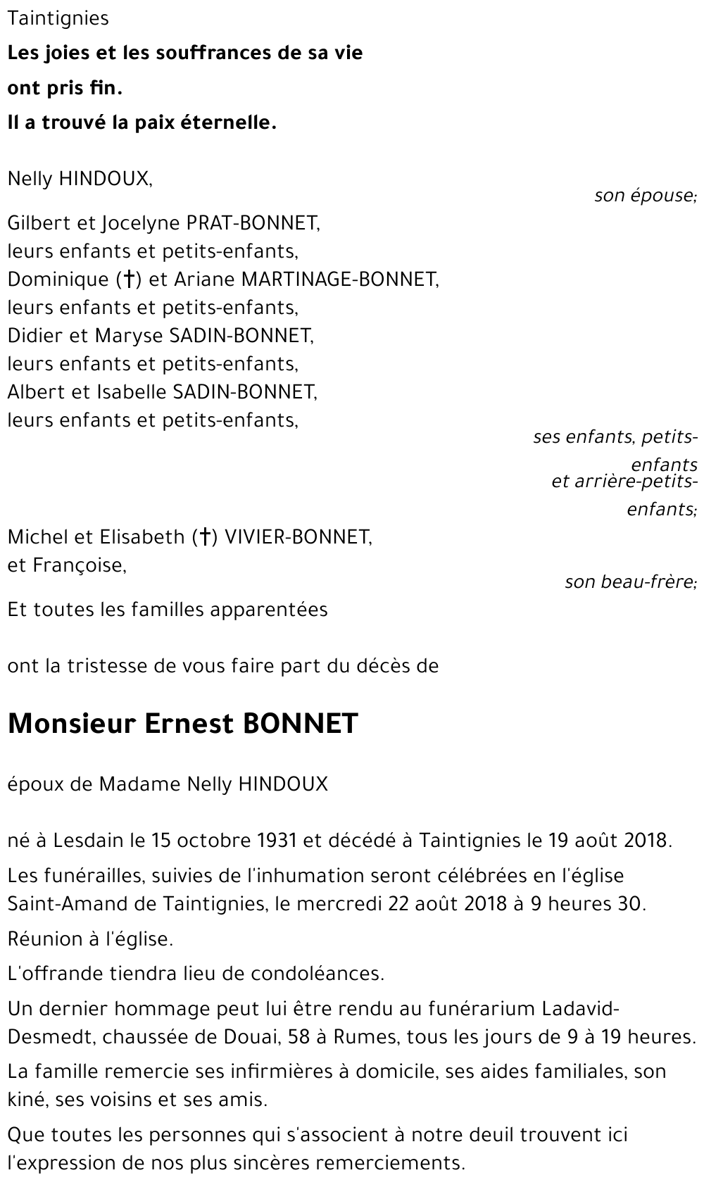 Ernest BONNET