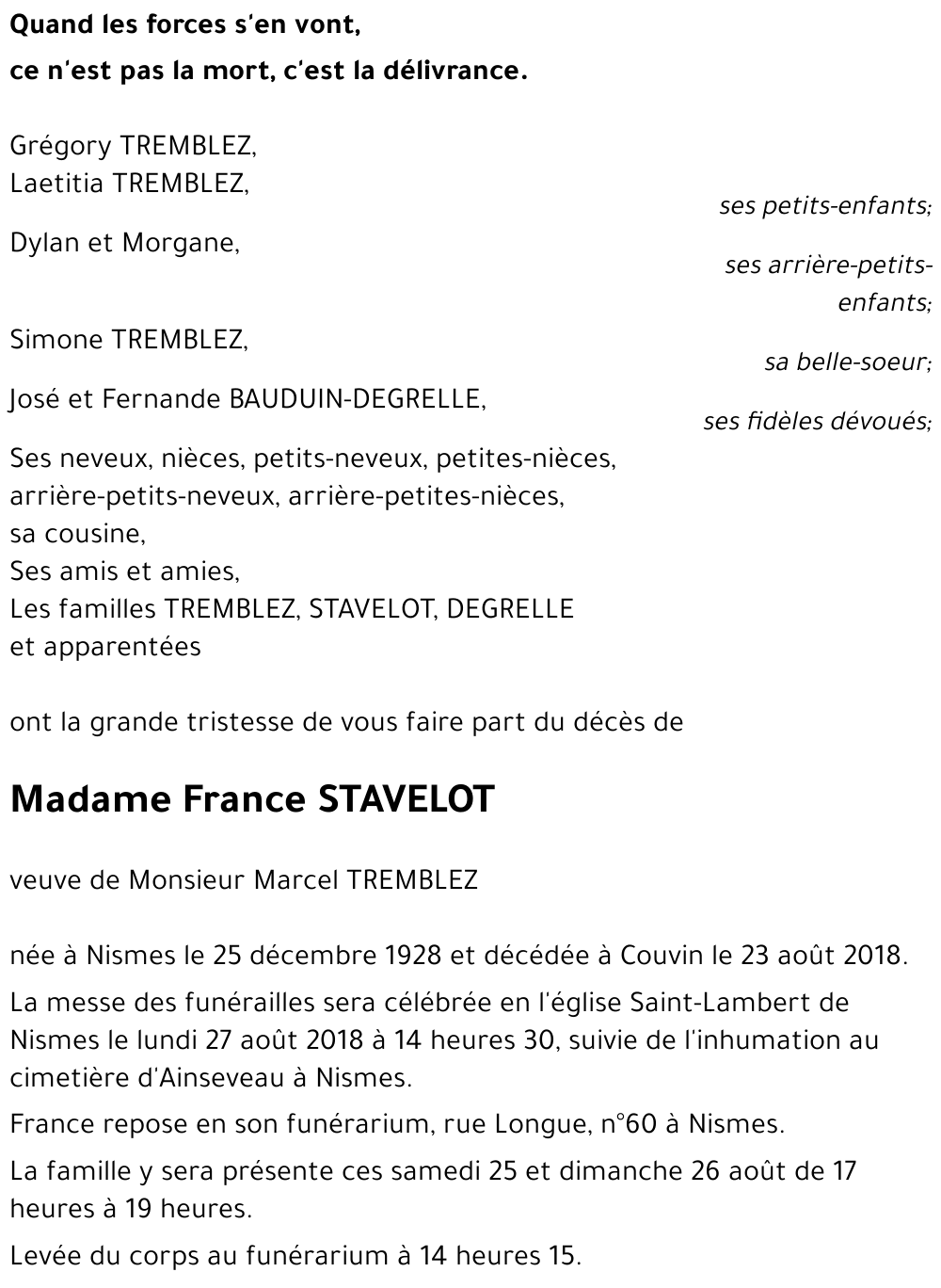 France STAVELOT