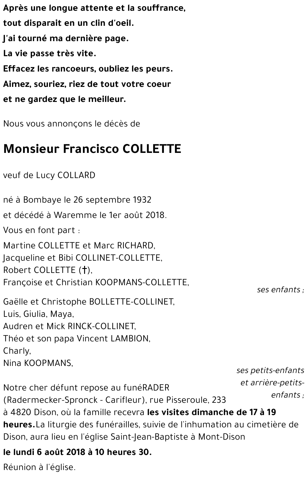 Francisco COLLETTE