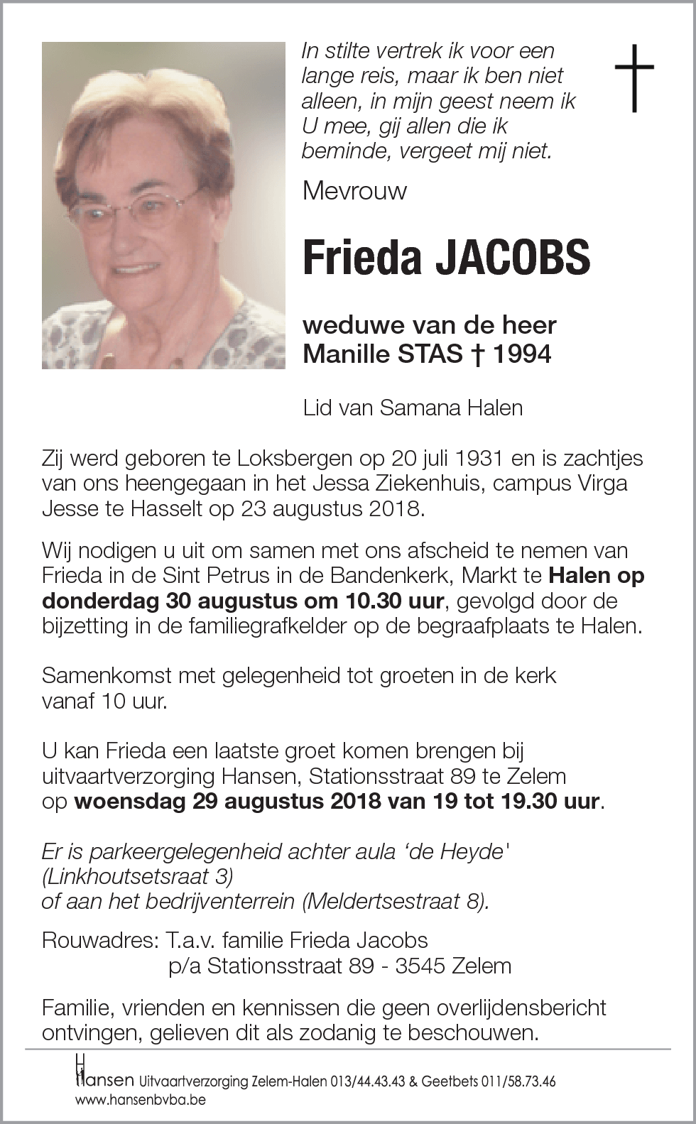 Frieda JACOBS