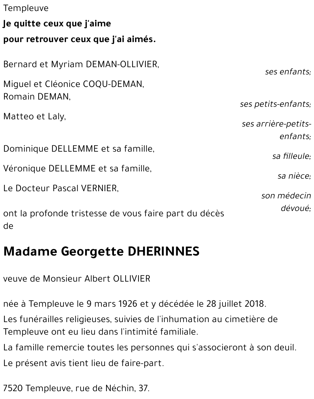 Georgette DHERINNES