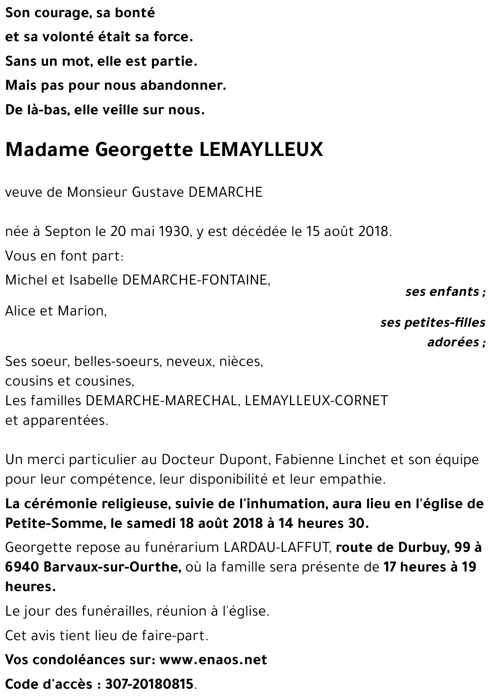 Georgette LEMAYLLEUX