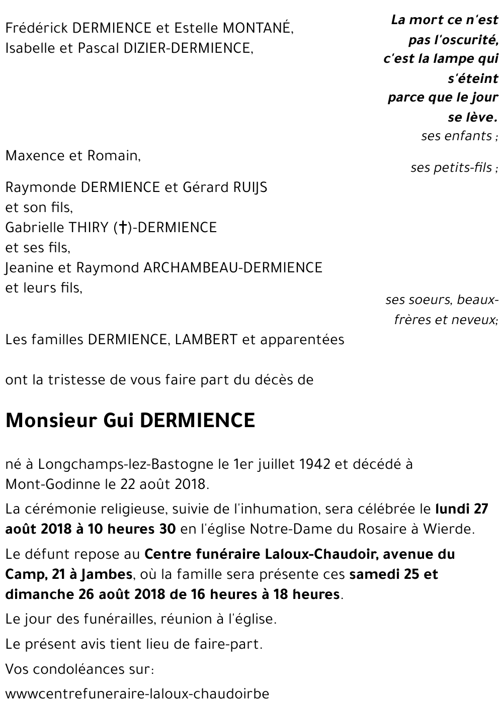 Gui DERMIENCE