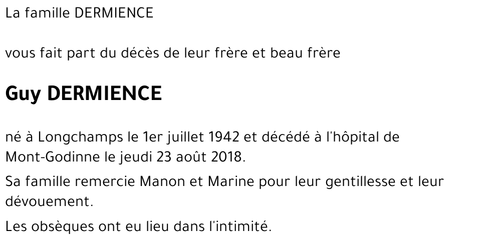 Guy DERMIENCE
