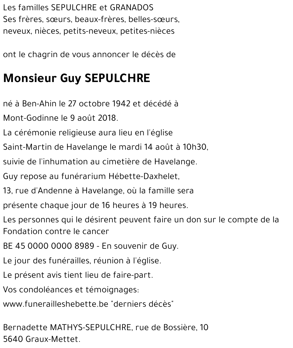 Guy SEPULCHRE