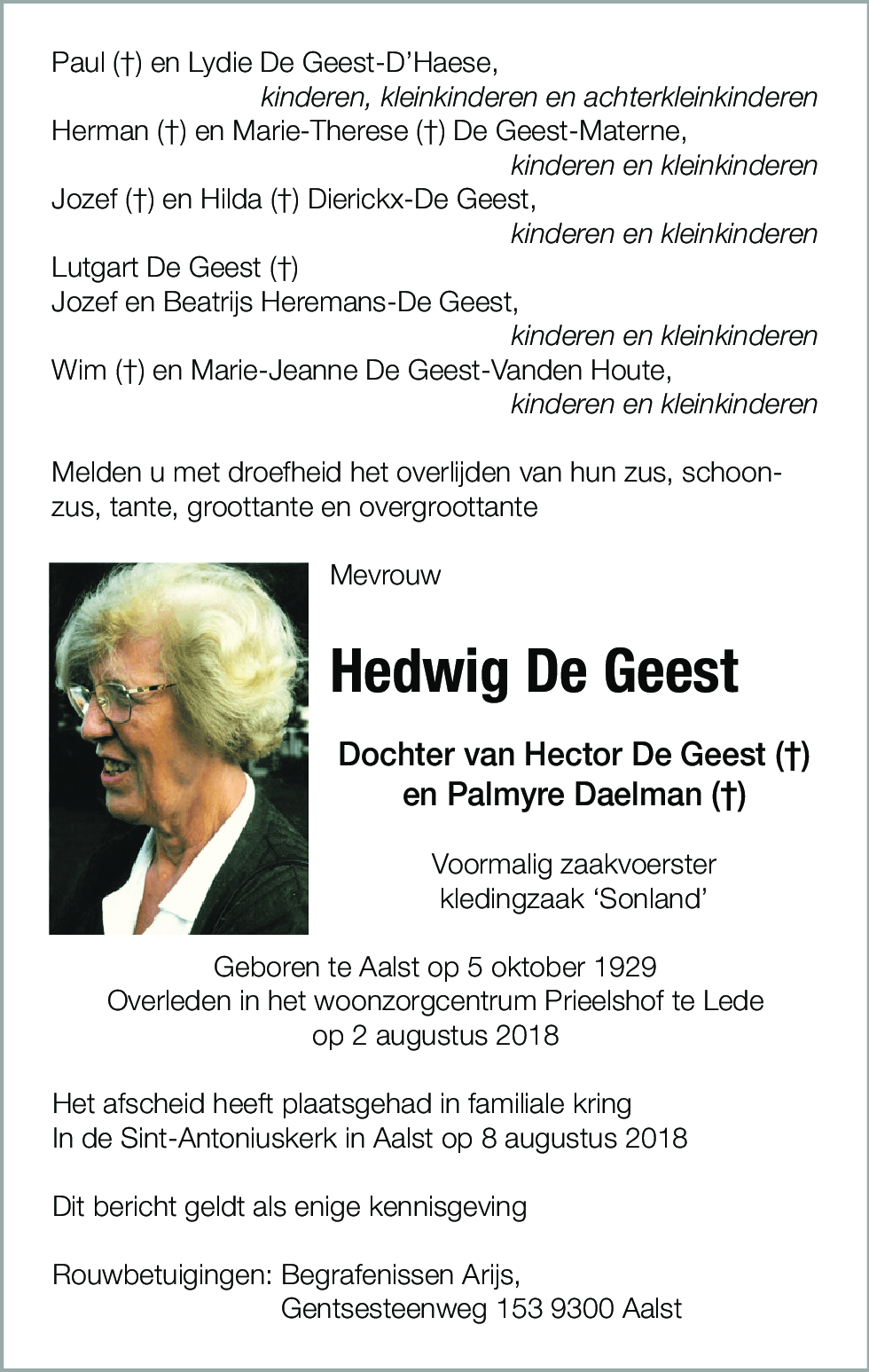 Hedwig De Geest