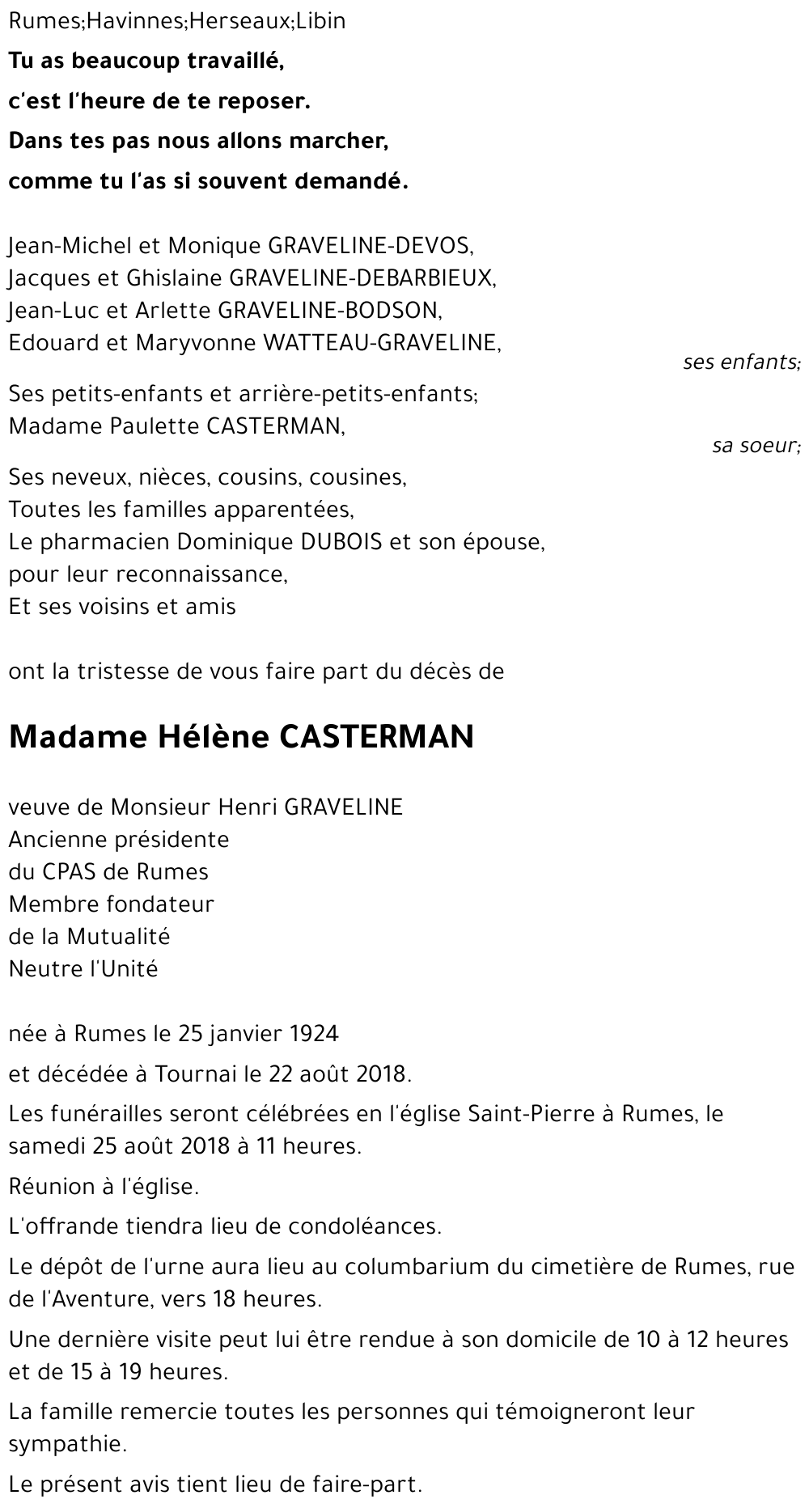 Hélène CASTERMAN