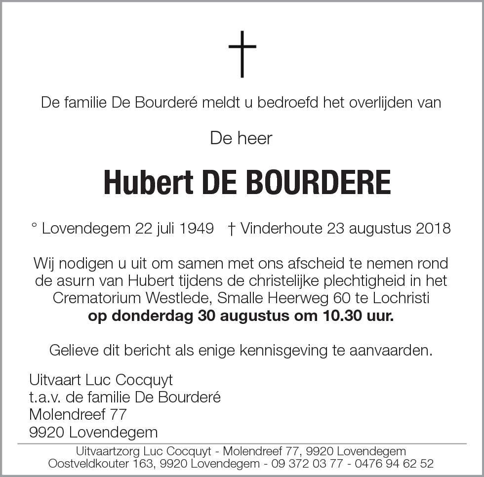 Hubert De Bourdere