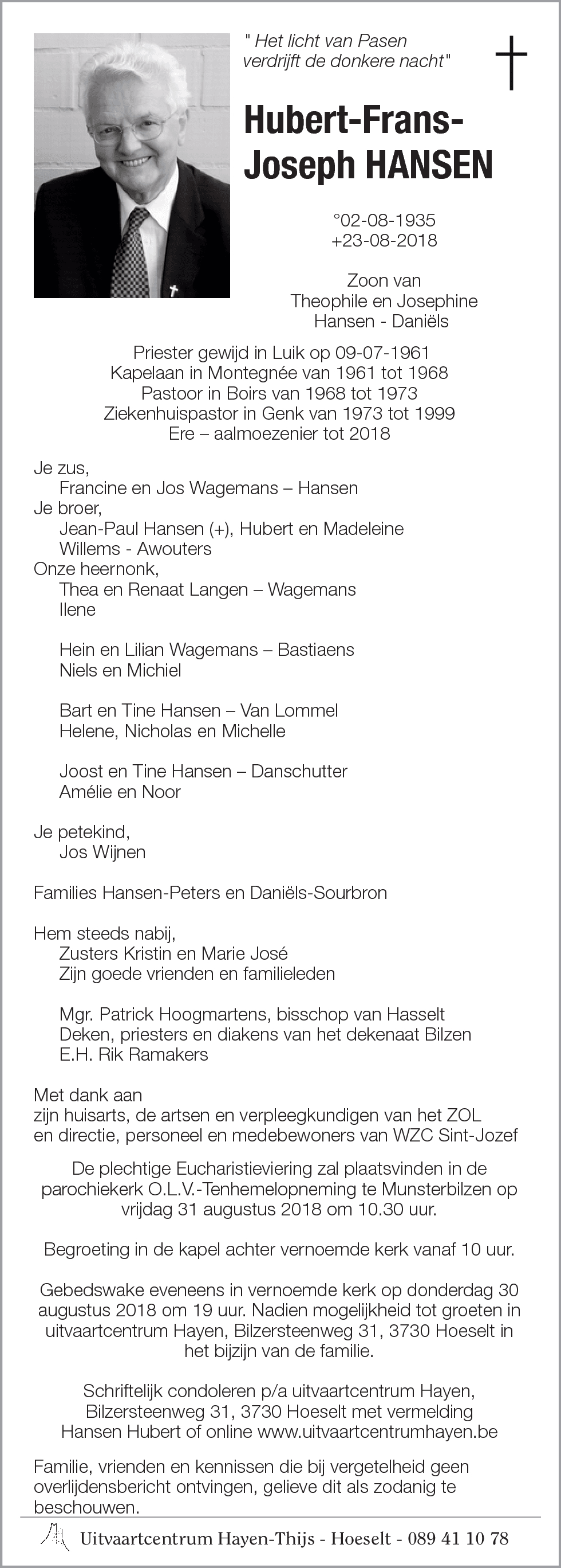 Hubert-Frans-Joseph HANSEN
