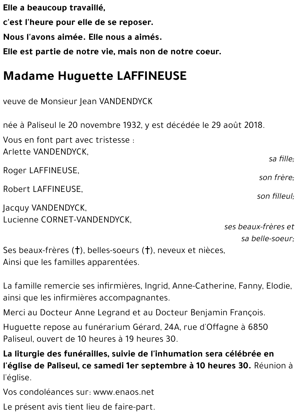 Huguette LAFFINEUSE