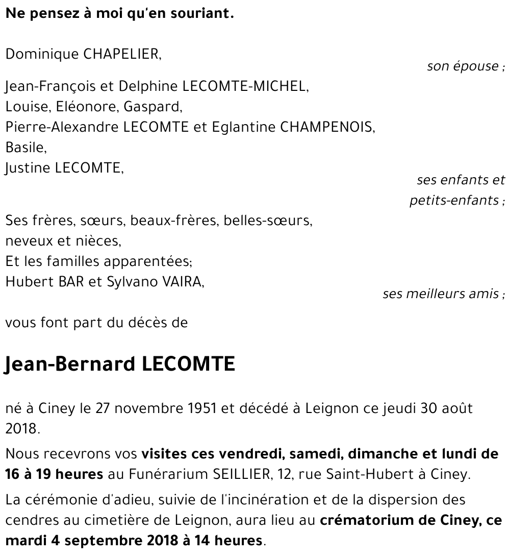 Jean-Bernard LECOMTE