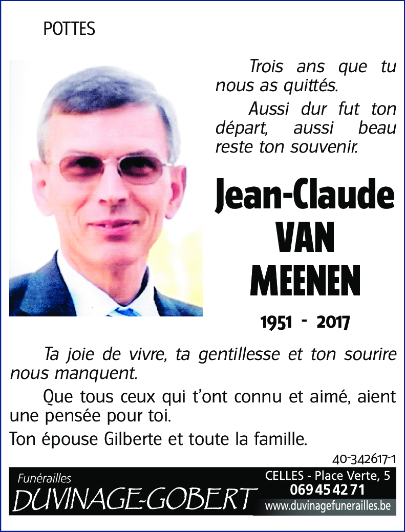 Jean-Claude VAN MEENEN