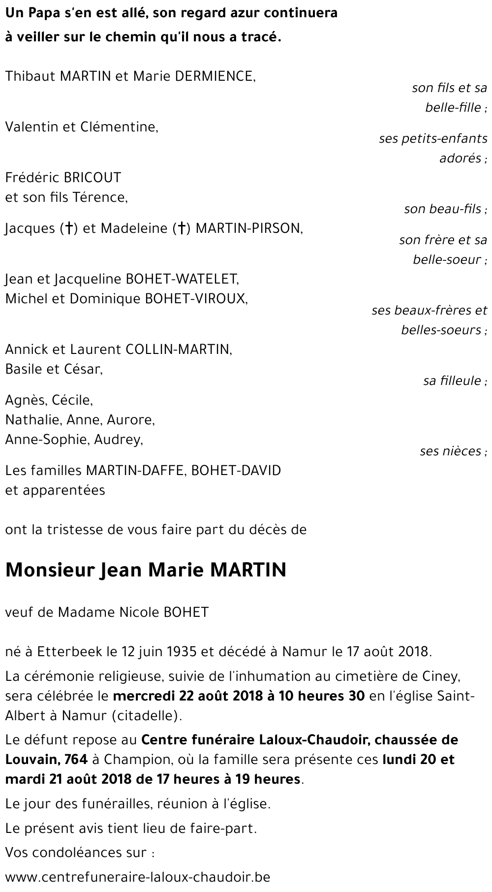 Jean Marie MARTIN