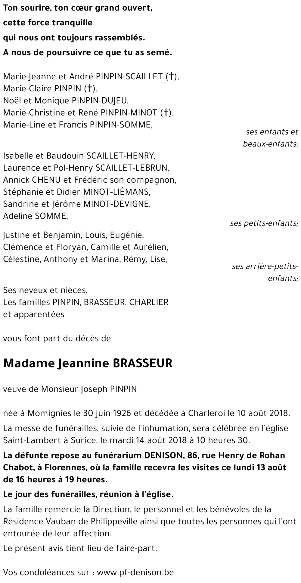 Jeannine BRASSEUR