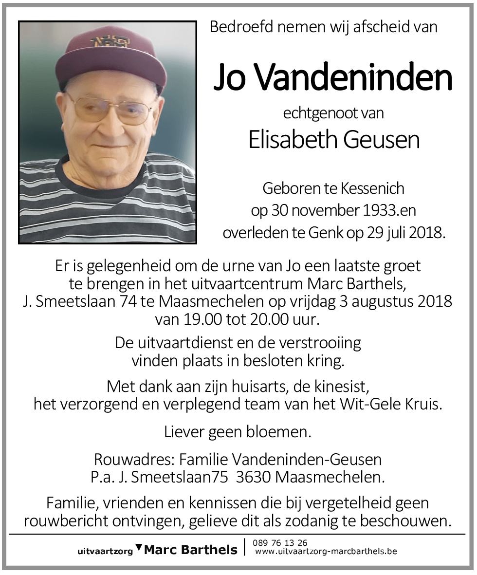 Jo Vandeninden