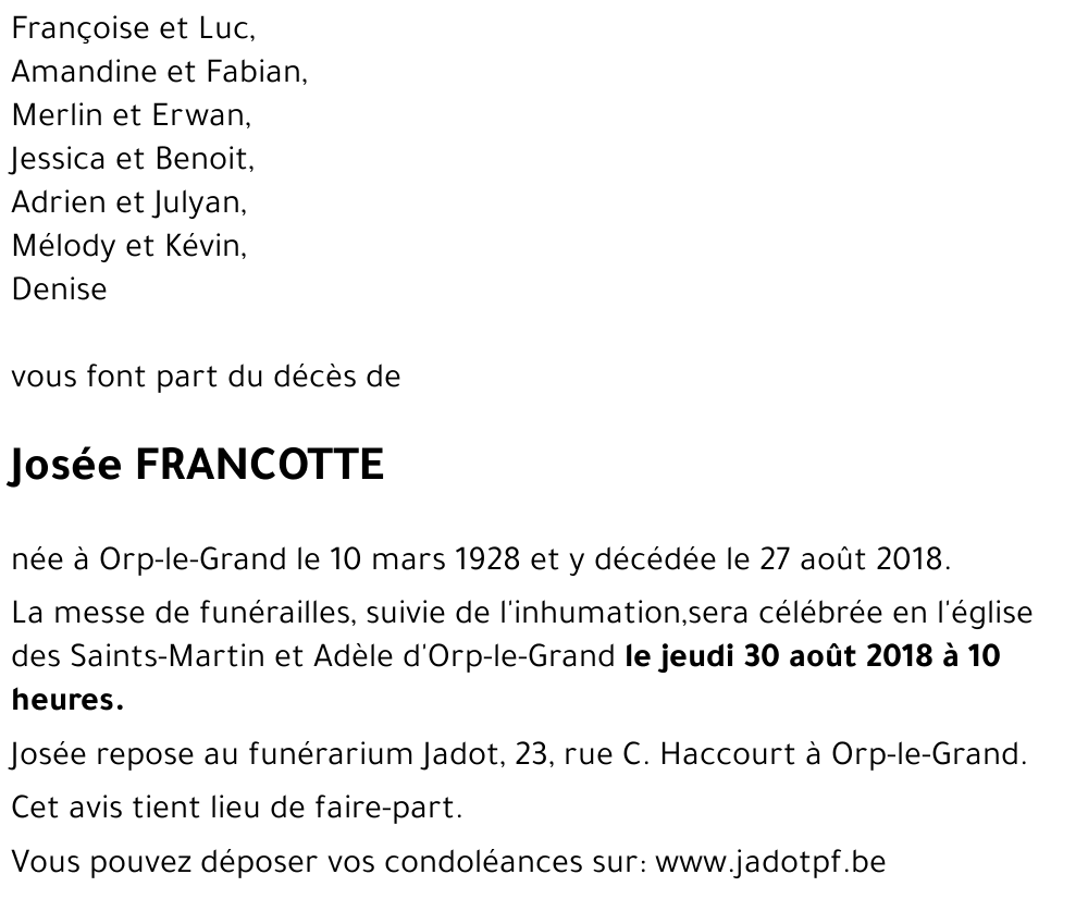 Joséphine FRANCOTTE