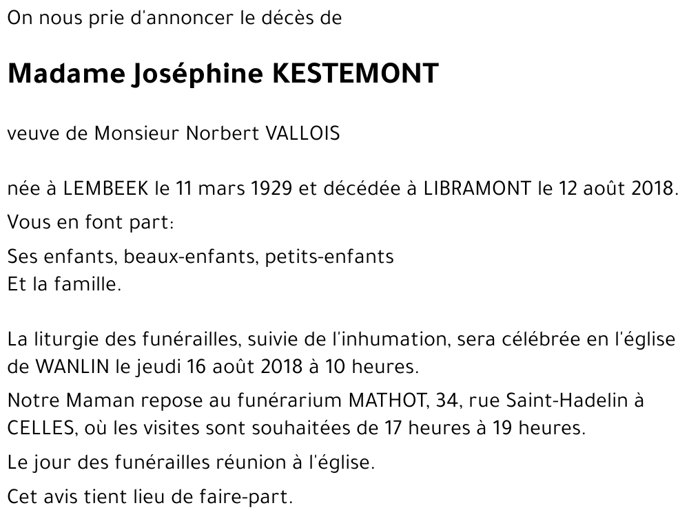 Joséphine KESTEMONT