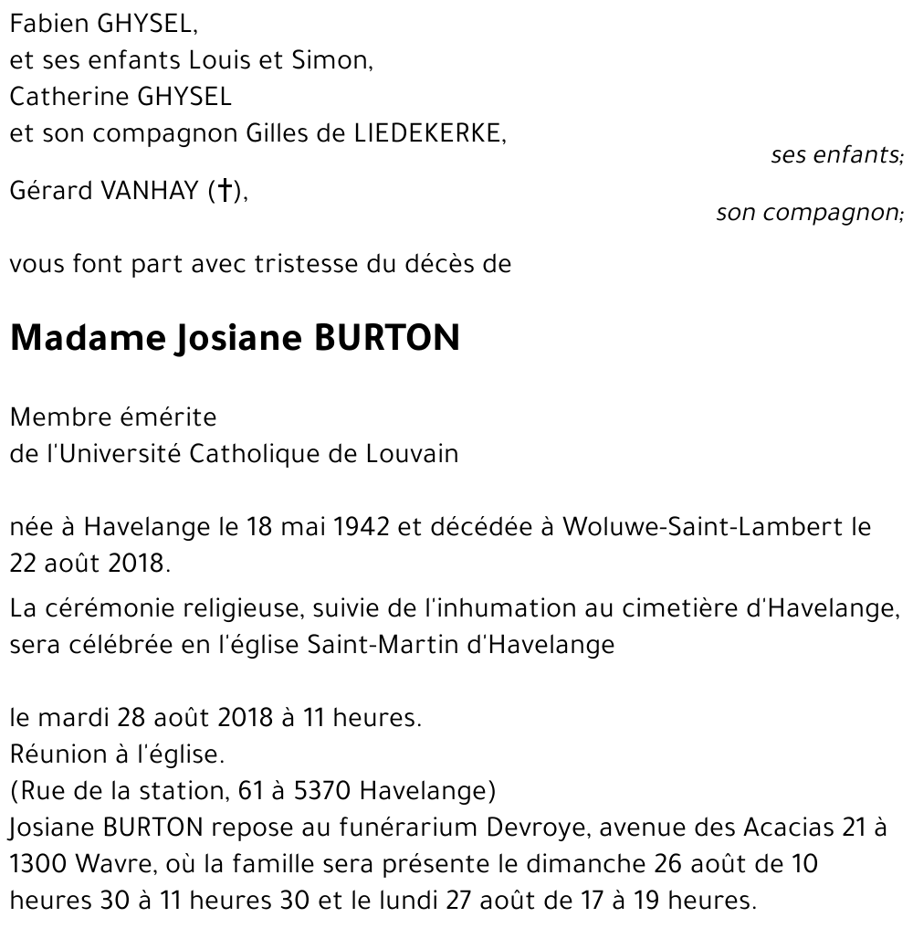 Josiane BURTON