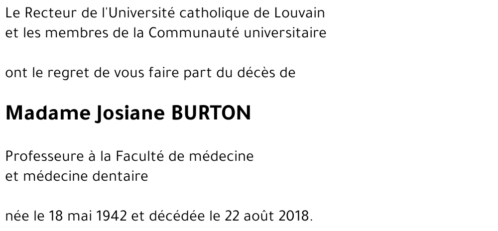 Josiane BURTON