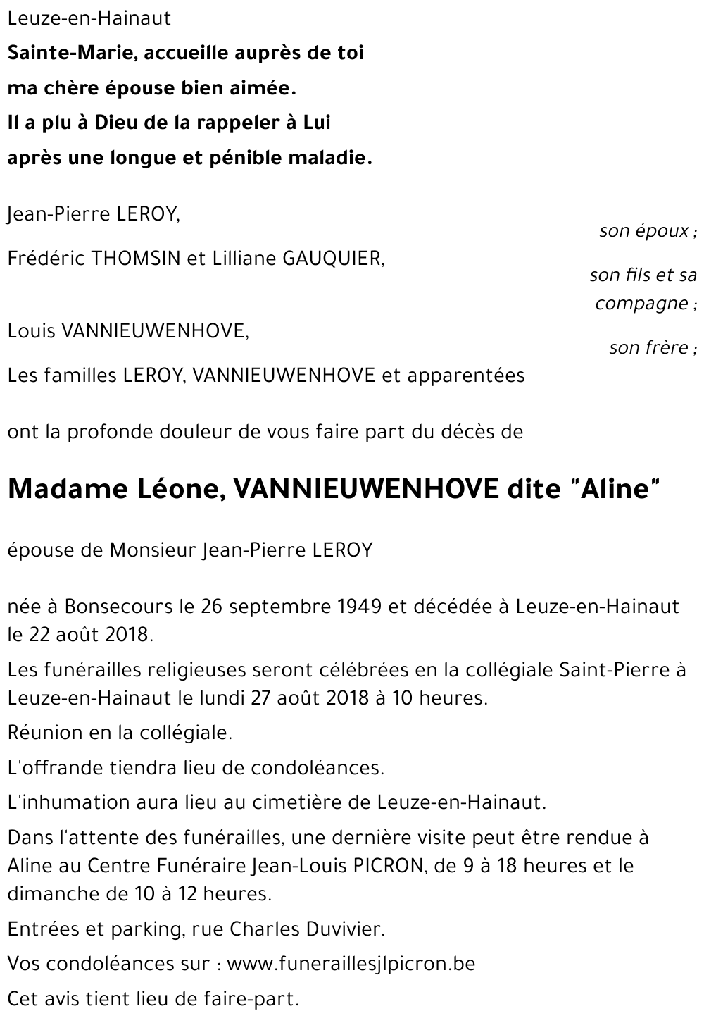 Léone VANNIEUWENHOVE