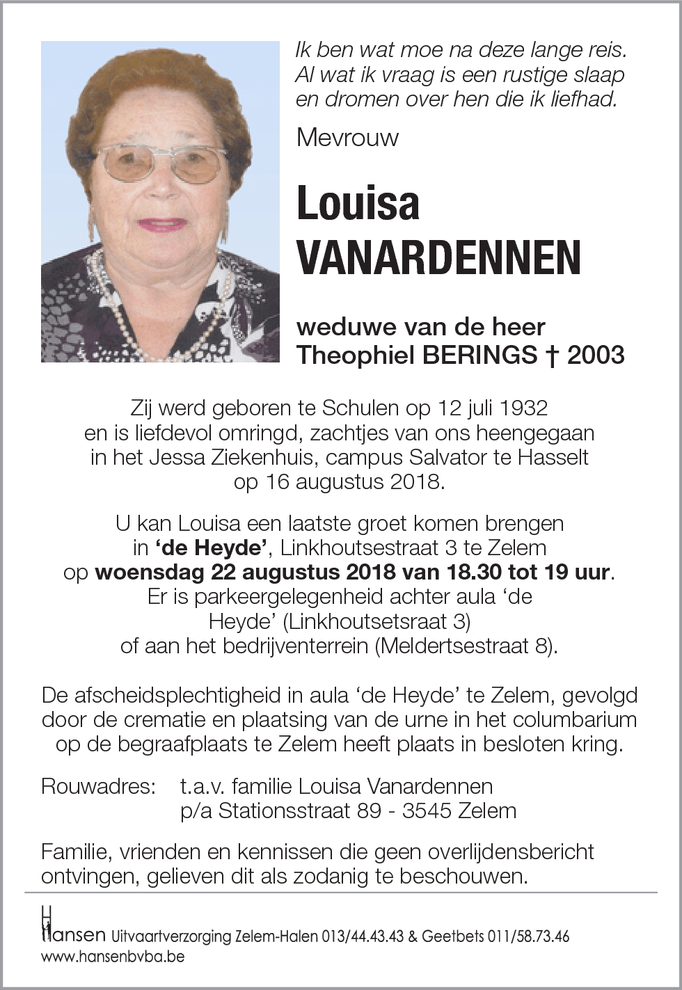 Louisa VANARDENNEN