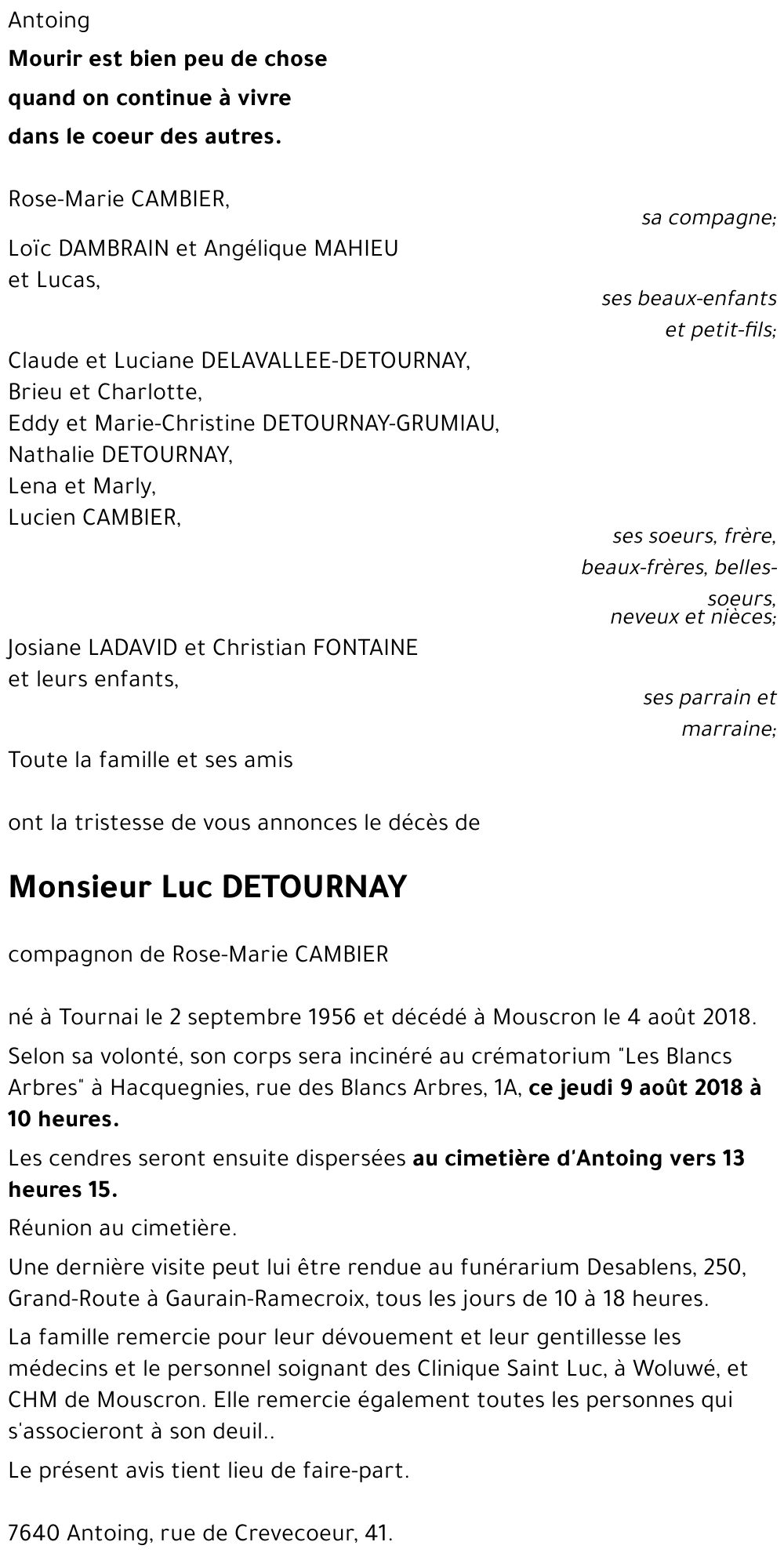 Luc DETOURNAY