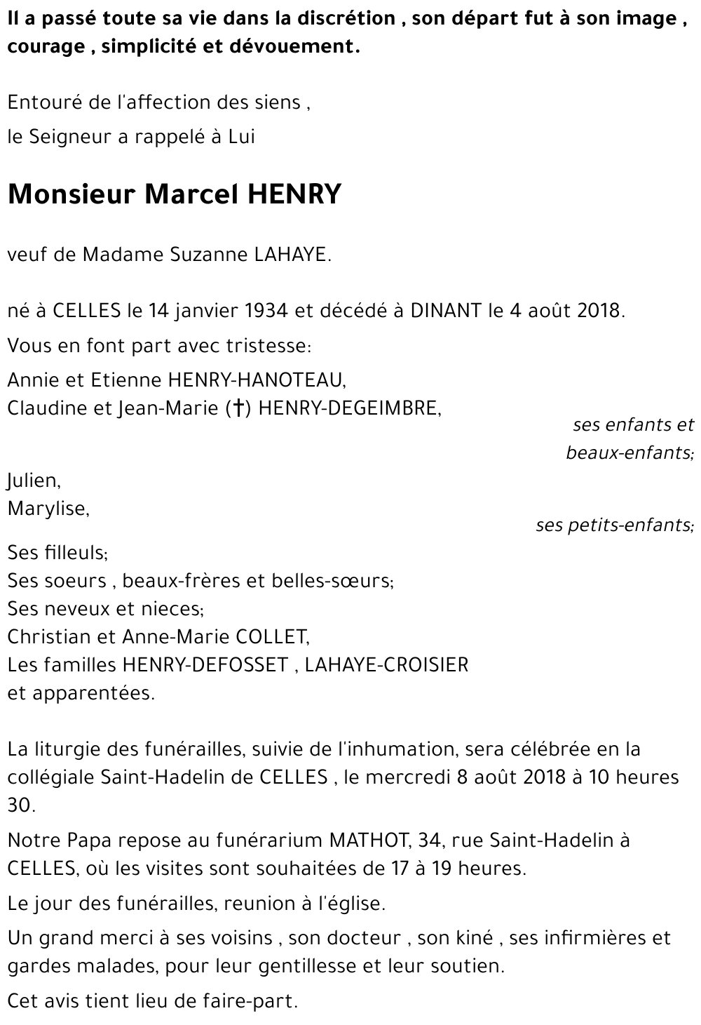 Marcel HENRY