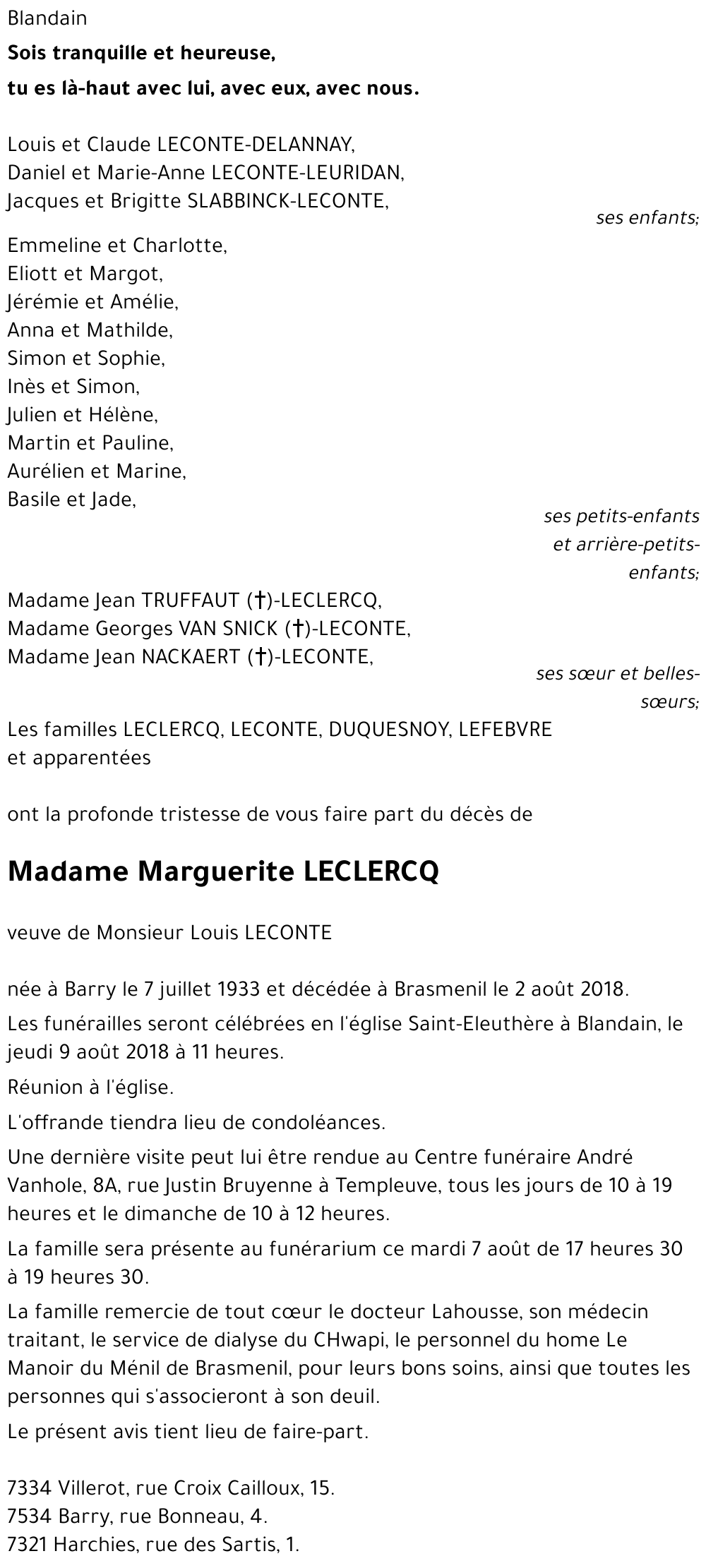 Marguerite LECLERCQ